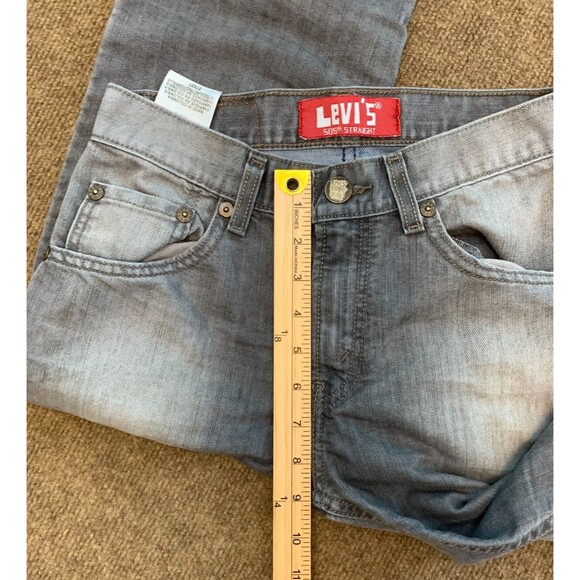 Levis 505 Jeans Womens 14 (27x27) Mid Rise Straight Leg Gray Wash 90s Denim - Picture 5 of 9